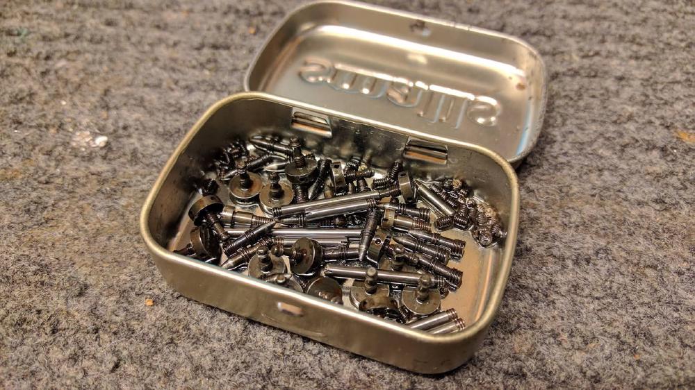 All the steel bits and pieces from a Conn 30M. Way more than a normal sax!
