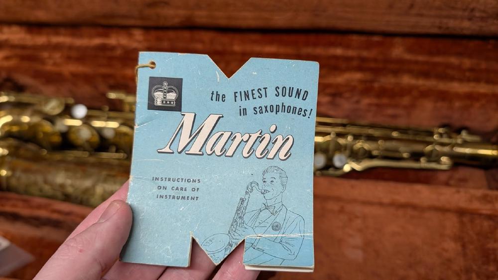 Booklet from a 1957 Martin tenor.