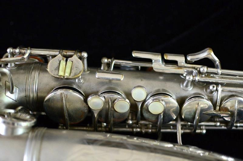 Conn 206,xxxX (?) alto saxophone lower stack detail