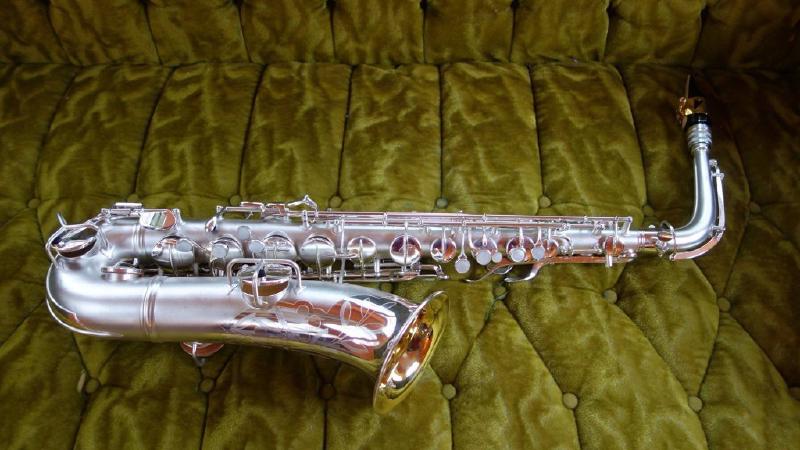Conn 8M C-Melody with “Naked Lady” engraving, overhauled by me.