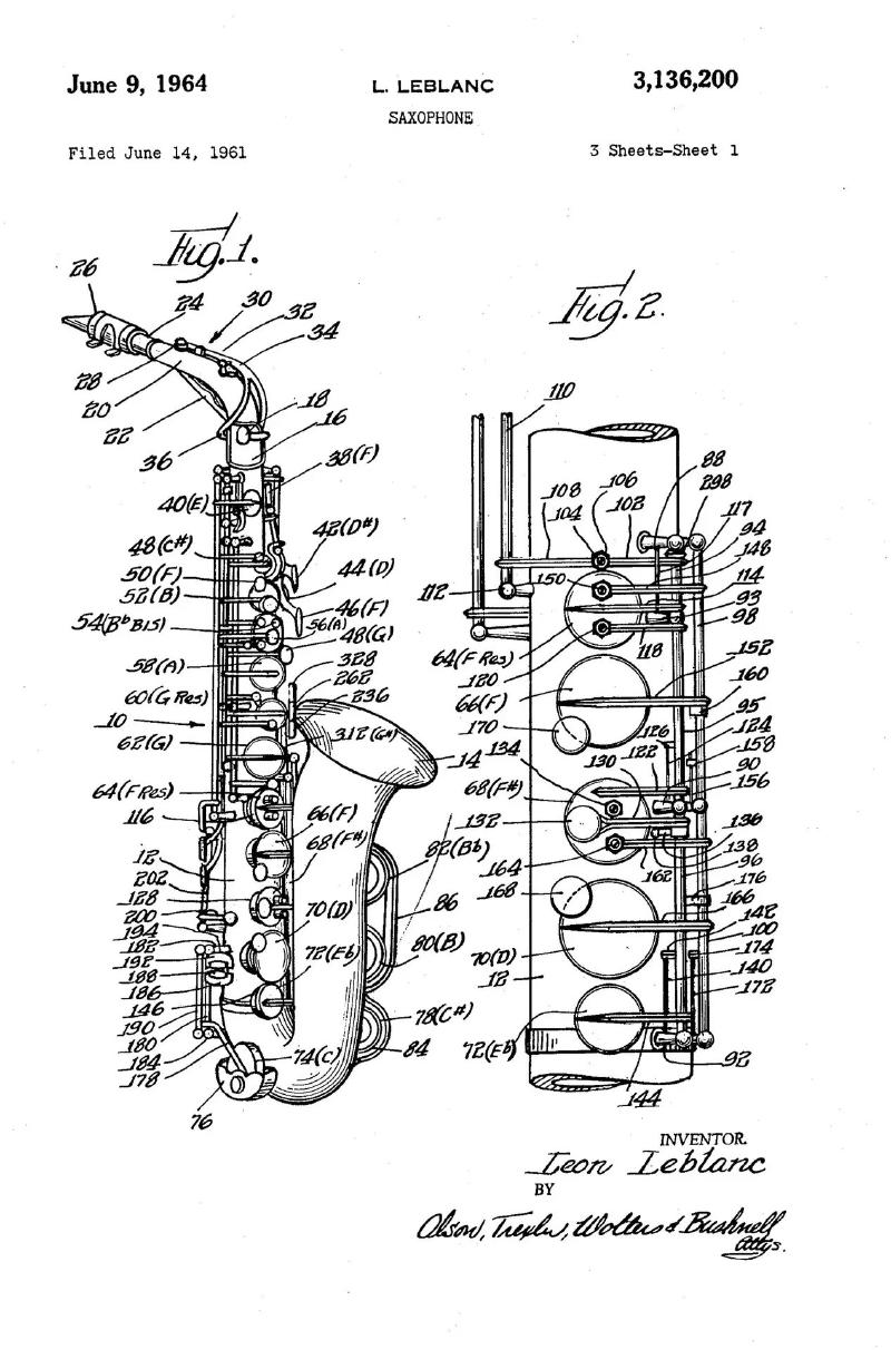 Léon Leblanc’s adjustment-screw patent, granted 1964.