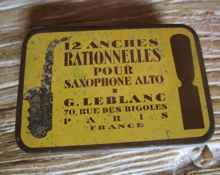 "12 Anches Rationnelles" — Leblanc Rationnelle reed tin
