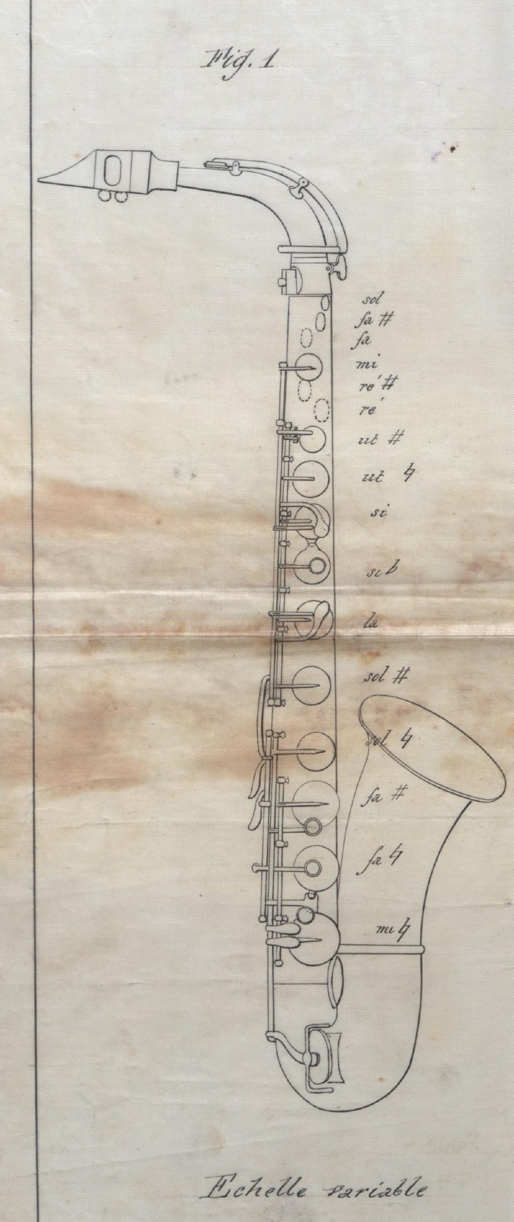 Fig. 1: the alto with every tone hole labeled by note name.